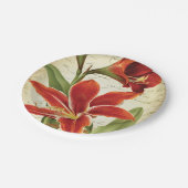 Rode maryllis kerstventilator Botanisch Papieren Bordje (Gekanteld)