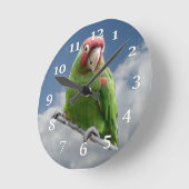 Rode Mask Paraket Wall klok (Hoek)