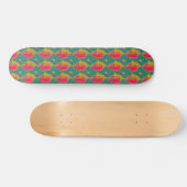 rode maskers op groen skateboard (Horizontaal)