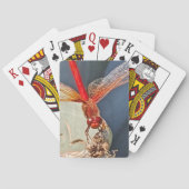 Rode Meadowhawk Dragonfly Natuur Foto Pokerkaarten (Achterkant)