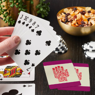Rode Medische Hand Symbool Gezondheidszorg Pokerkaarten