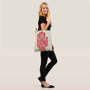 Rode Medische Hand Symbool Gezondheidszorg Tote Bag