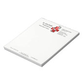 Rode Medische Kruis Symbool Slang Zilveren Slang Notitieblok (Linkerzijde)