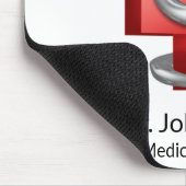 Rode Medische Kruis Zilveren Slang Slang Symbool Muismat (Hoek)