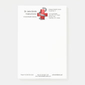 Rode Medische Kruis Zilveren Slang Slang Symbool Post-it® Notes (Voorkant)