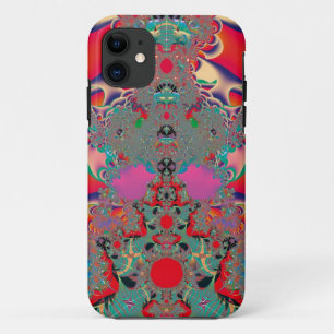 Rode Meditatieve Fractale Abstracte Kunst Case-Mate iPhone Case