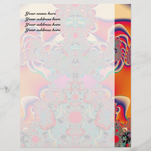 Rode Meditatieve Fractale Abstracte Kunst Custom Briefhoofd