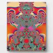 Rode Meditatieve Fractale Abstracte Kunst Fotoplaat (Voorkant)