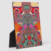 Rode Meditatieve Fractale Abstracte Kunst Fotoplaat (Zijkant)
