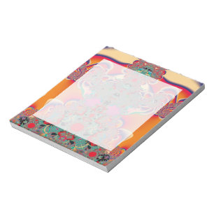 Rode Meditatieve Fractale Abstracte Kunst Notitieblok