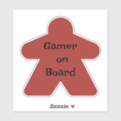 Rode meepel sticker (Vel)