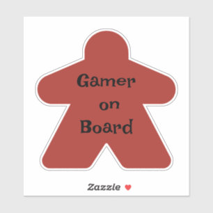 Rode meepel sticker