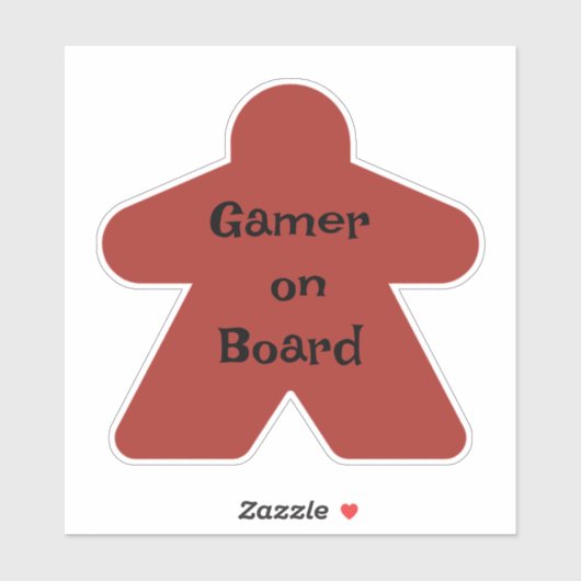 Rode meepel sticker (Vel)