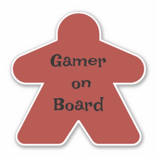 Rode meepel sticker (Voorkant)