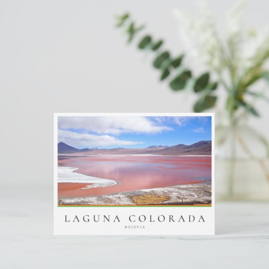 Rode meer, Laguna Colorada in Bolivia Briefkaart (Staand voorkant)