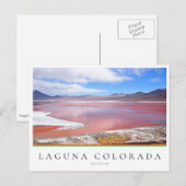 Rode meer, Laguna Colorada in Bolivia Briefkaart (Voorkant / Achterkant)
