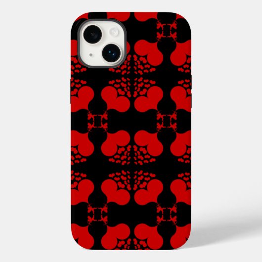 Rode Meervoudige Hartenschietende Case-Mate iPhone Case (Achterkant)