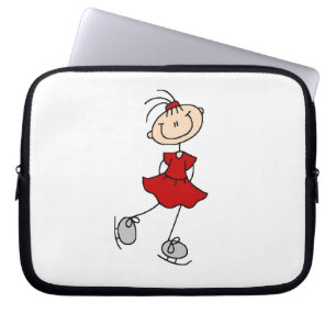 Rode meisje schaats T-shirts en cadeaus Laptop Sleeve