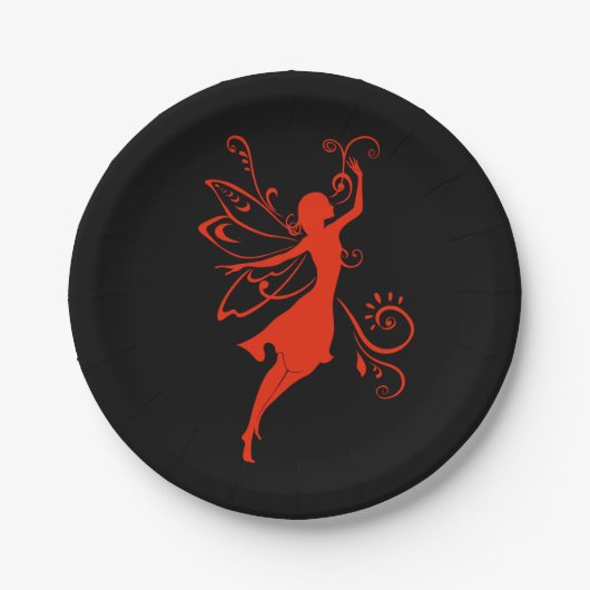 Rode melk papieren bordje (Voorkant)