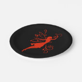 Rode melk papieren bordje (Gekanteld)