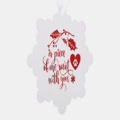 Rode Memorial Kerstmis Ornament Kaart (Rechts)