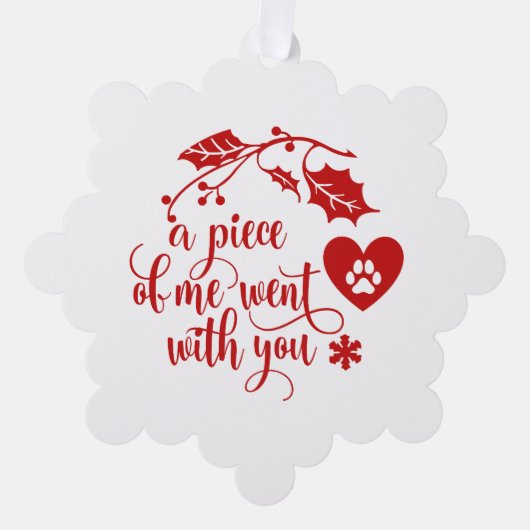 Rode Memorial Kerstmis Ornament Kaart (Voorkant)