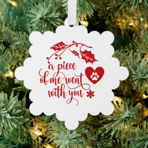 Rode Memorial Kerstmis Ornament Kaart