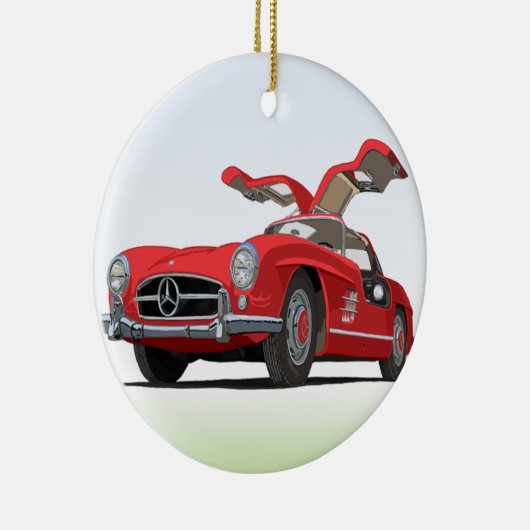 Rode Mercedes-Benz 300 SL Ornament (Rechts)