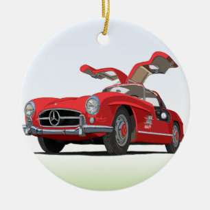 Rode Mercedes-Benz 300 SL Ornament