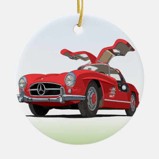 Rode Mercedes-Benz 300 SL Ornament (Voorkant)