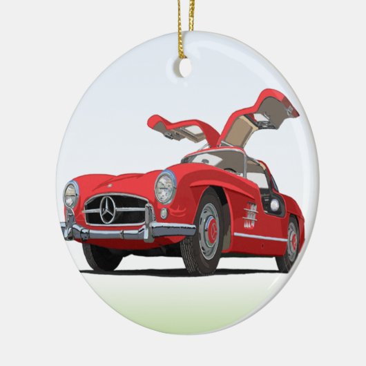 Rode Mercedes-Benz 300 SL Ornament (Links)