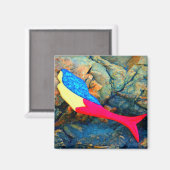 rode mermaïde magneet (Voorkant / Achterkant)