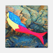 rode mermaïde magneet (Voorkant)