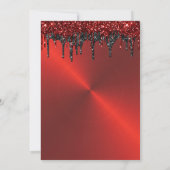 Rode metal glitters Zestienjarige Kaart (Achterkant)