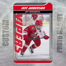 Rode Metal IJshockey Ruilkaart Magnetische Droge E