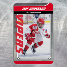 Rode Metal IJshockey Ruilkaart Magnetische Droge E