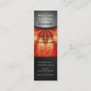 Rode metalen elegantie met verticale QR-code Mini Visitekaartje