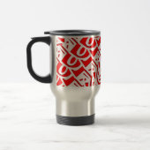Rode Metallic Monogram Patroon Reisbeker (Links)