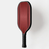 Rode Metallic Textuur Persoonlijk Monogram  Pickleball Paddle (Links)