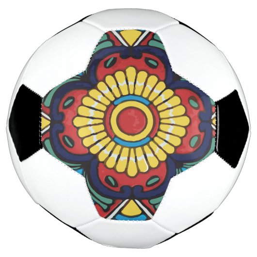 Rode Mexicaan Talavera Tile potterijkunst Voetbal (Gedraaid)