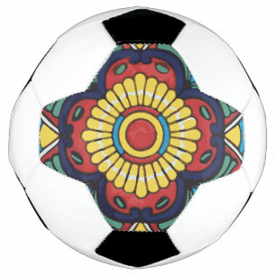 Rode Mexicaan Talavera Tile potterijkunst Voetbal