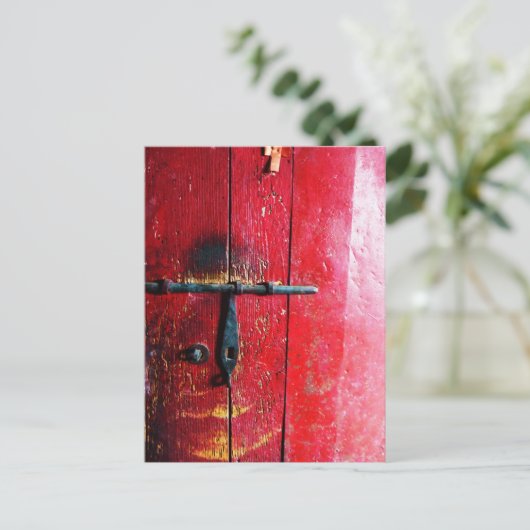 Rode Mexicaanse deur Briefkaart (Staand voorkant)