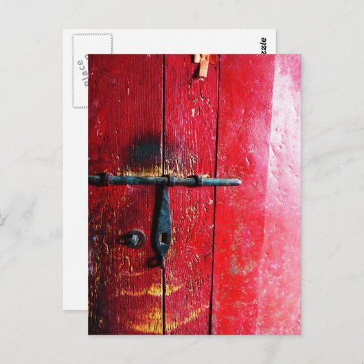 Rode Mexicaanse deur Briefkaart (Voorkant / Achterkant)