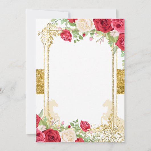 Rode Mexicaanse Fiesta Floral 30ste verjaardag Kaart (Achterkant)