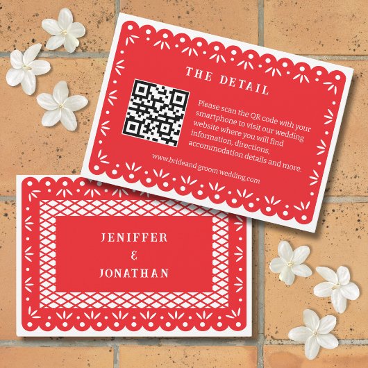 RODE MEXICAANSE PAPEL PICADO BEHUIZING KAART