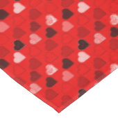 Rode Mid Century Modern Hearts Tafelkleed (Gekanteld)