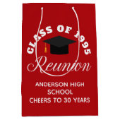 Rode middelbare school reünie gepersonaliseerde pa medium cadeauzakje (Voorkant)