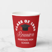 Rode middelbare school reünie gepersonaliseerde pa papieren bekers (Voorkant)