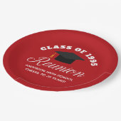 Rode middelbare school reünie gepersonaliseerde pa papieren bordje (Gekanteld)