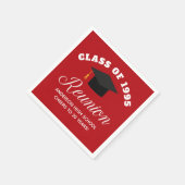 Rode middelbare school reünie gepersonaliseerde pa servet (Hoek)